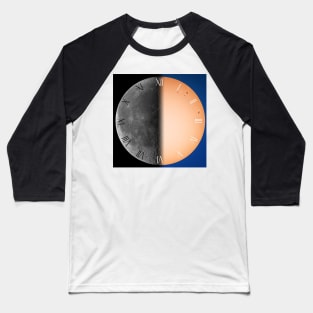 Half moon half sun roman numerals clock Baseball T-Shirt